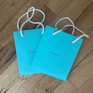 (2) Small Tiffany & Co Shopping Bags